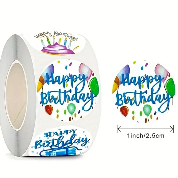 Stickers Other - Happy Birthday Festive (8 different designs) Stickers